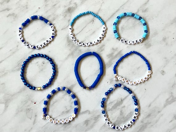 Blue Beaded Bracelet: Solidarity and Hope