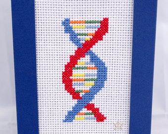 DNA helix cross-stitch PDF chart