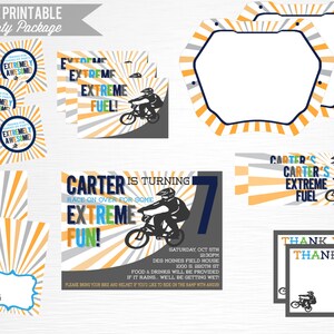 BMX Birthday Party Printable Package YOU Print