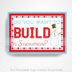 Do you want to build a snowman, 8 x 10 sign #Frozen