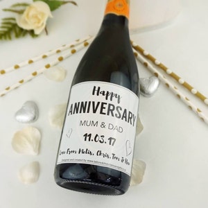 Anniversary champagne/prosecco label