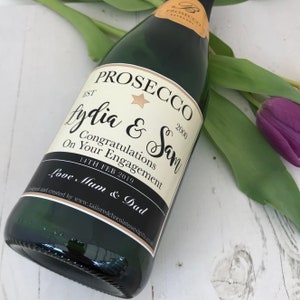 Personalised engagement prosecco  - engagement gift - prosecco - Engagement gift - prosecco gift - prosecco label - DIY