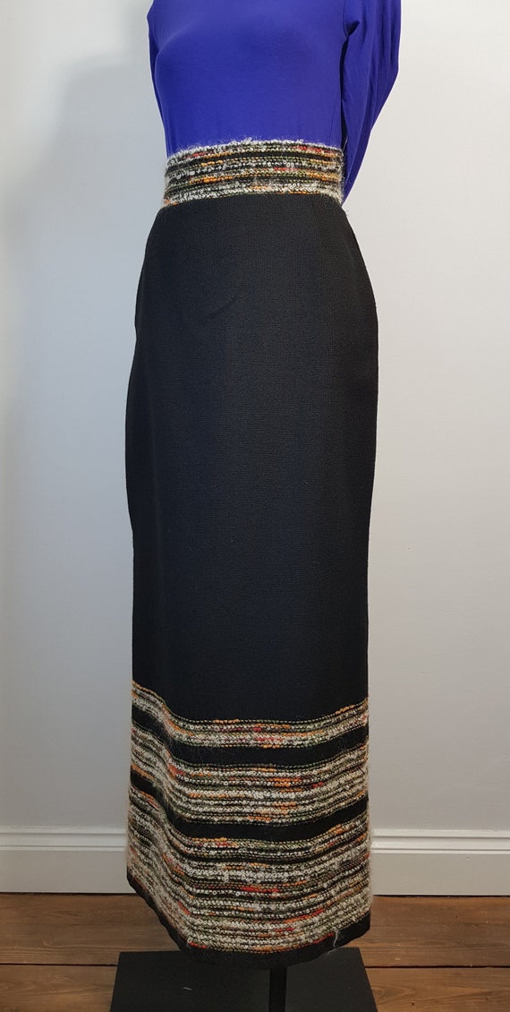 AROLA Finland vintage woven wool maxi skirt SZ XS