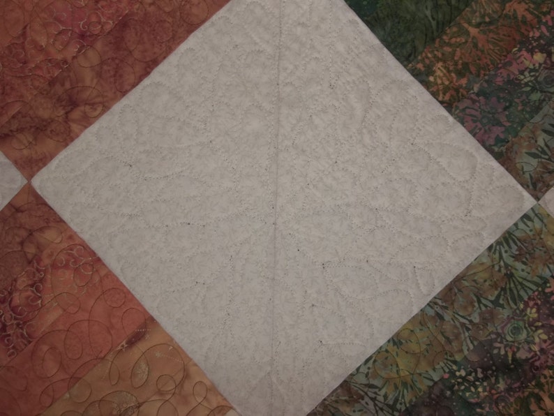 Orange Brown Green Lap quilt