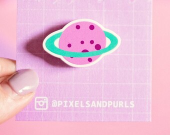 Needle Minder, Space Needleminder, Plantet Embroidery Needle Nanny, Needle Keeper, Magnetic Holder, Sewing Accessories, Sewing Gift
