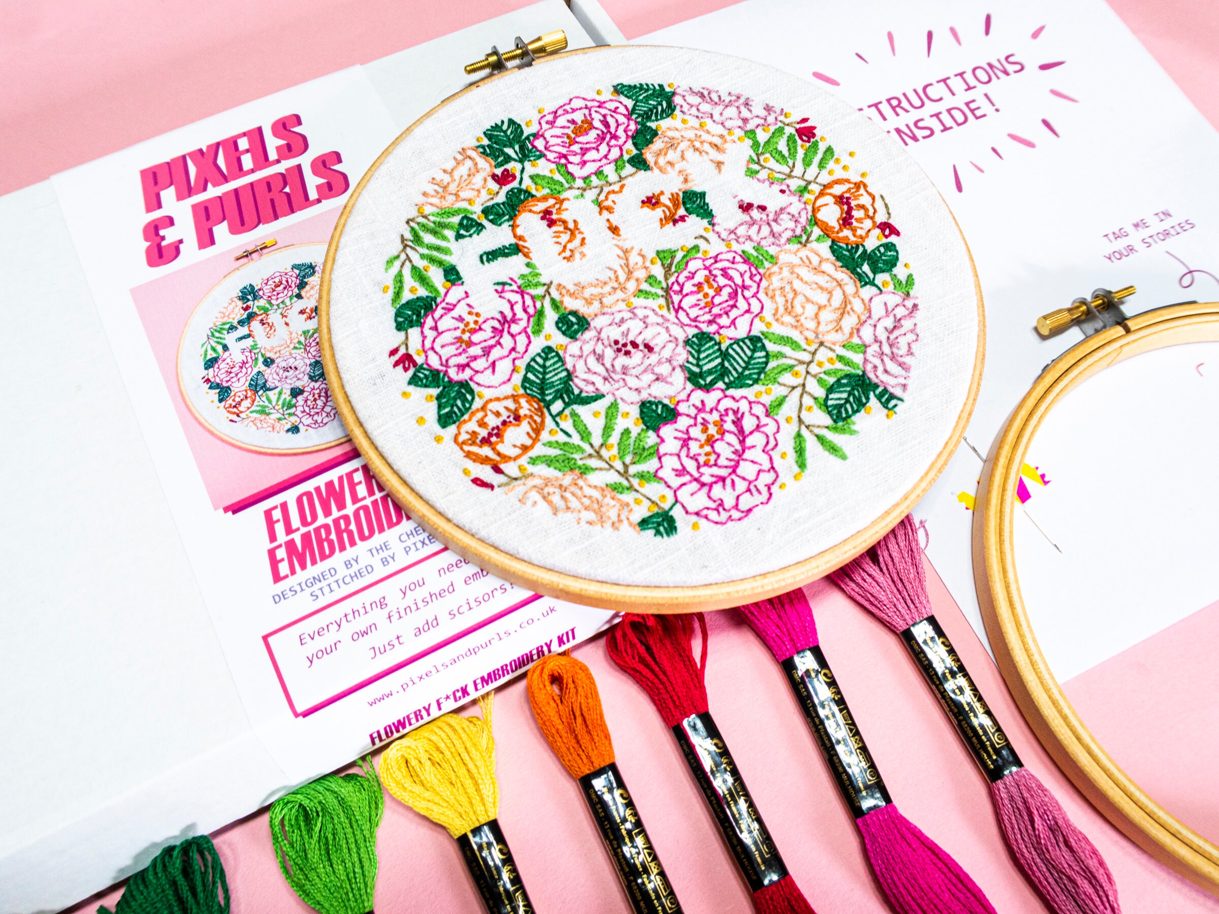 Subversive embroidery kit swearing hand embroidery negative  etsy