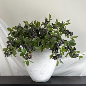 34.6" Long Stems Berries Artificial Blueberry Wreath Holiday Decor Gifts Faux Greenery Stem Bouquet Filler Faux Juniper Berry Branch BB01