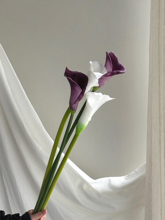 Faux Calla Lily for Bridal Shower, Faux lily of the valley, Calla Lily Bouquets, Wedding Ceremony Aisle Flower for Bride