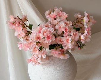 Faux Cherry Blossom, Real touch Silk Cherry Blossom flowers, Artificial Cherry Blossom, Kichen Decor, Spring Flowers For bridal bouquets
