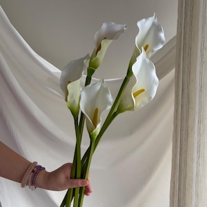 Künstliche Calla-Lilien-Blumen, Brautparty-Blumenstrauß, realistische Calla-Lilien, Hochzeitsdekoration, künstliches Blumenarrangement CL04