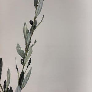 Faux Olive Branch For Greenery Garland Fake Olive Stem with Olives Artificial Olive Tree Stems For Bouquet Greenery Christmas Decor OL01 image 6