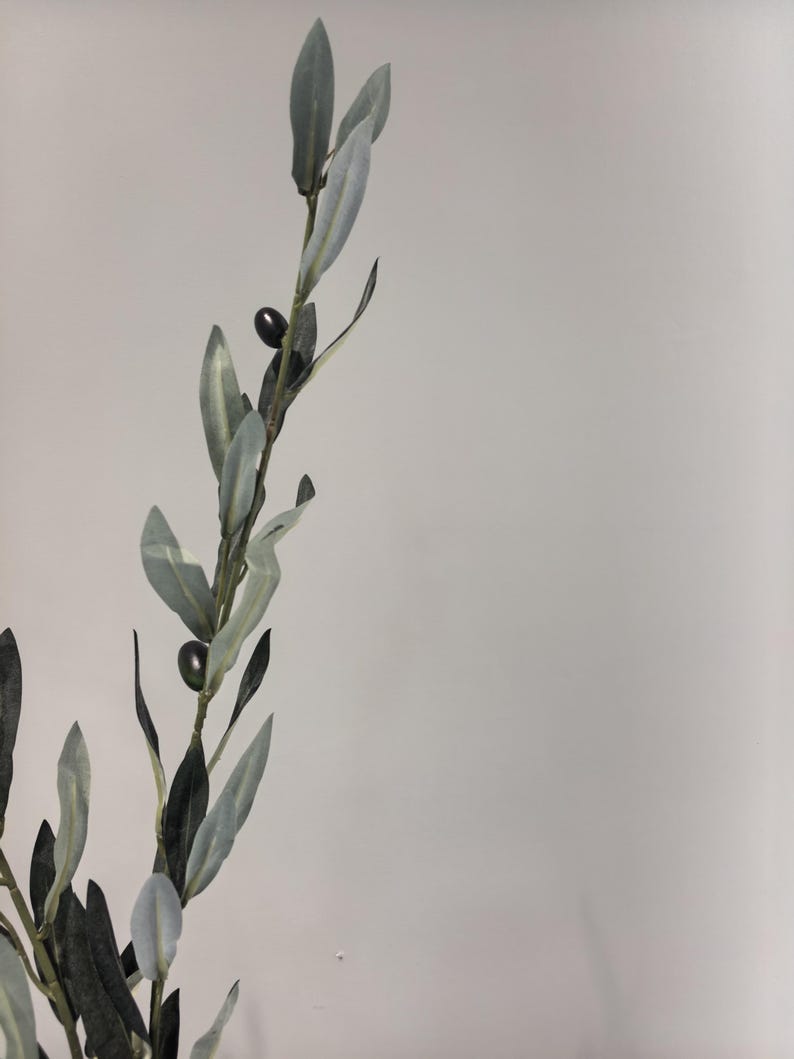 Faux Olive Branch For Greenery Garland Fake Olive Stem with Olives Artificial Olive Tree Stems For Bouquet Greenery Christmas Decor OL01 image 6