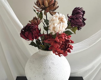 Crisantemo artificiale, fiore di crisantemo finto per decorazioni autunnali, composizione floreale artificiale, bomboniere funebri, crisantemo di seta CY03