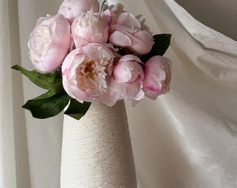 Set Di Fiori Artificiali MISSPIN Per Matrimoni E Fai Da Te – 32 Teste Tra Peonie, Rose, Crisantemi, Ortensie E Gypsophila – Rosa