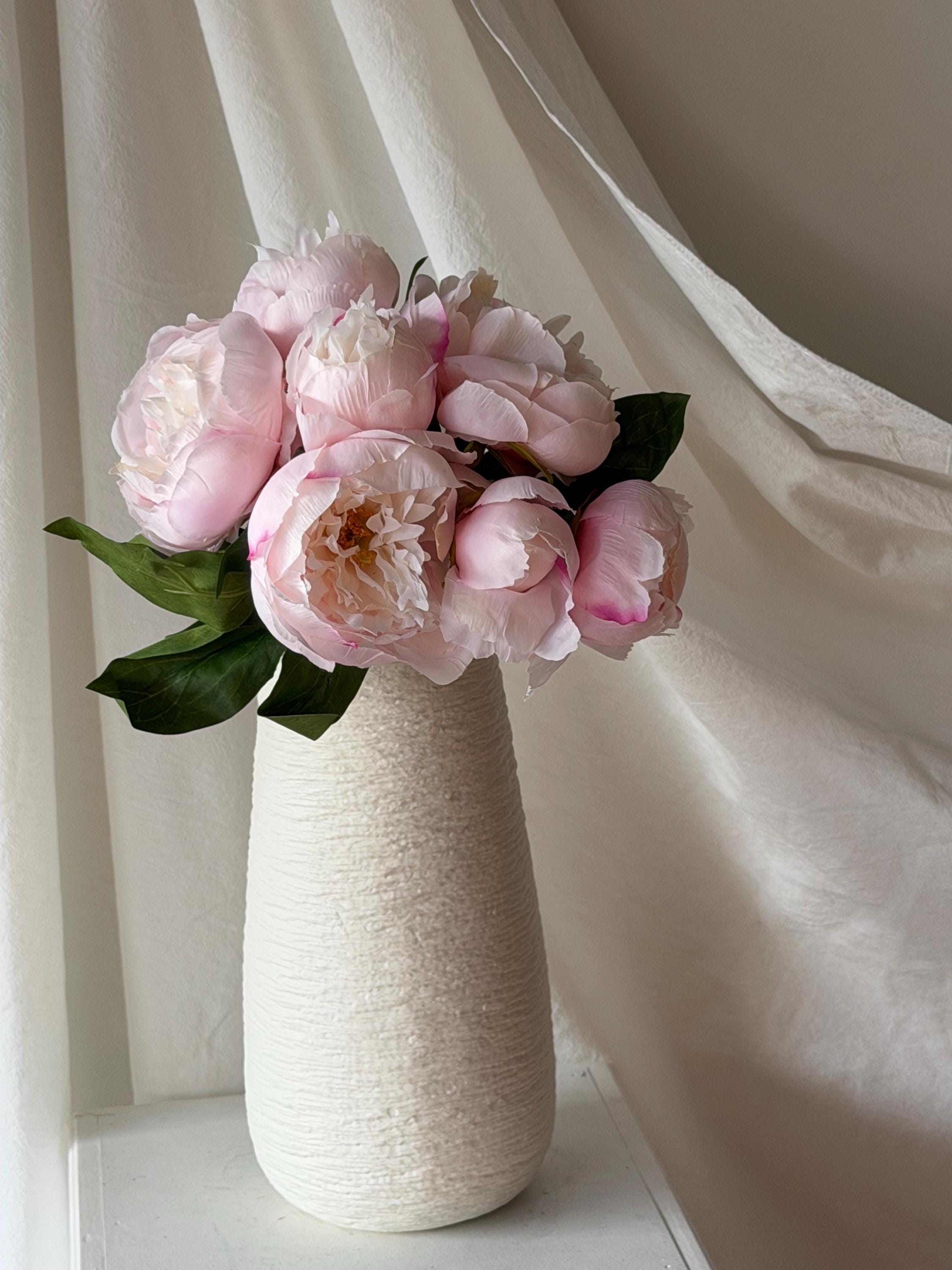 ASTRYAS 8 peonie artificiali fiori bianchi di seta peonie bouquet per