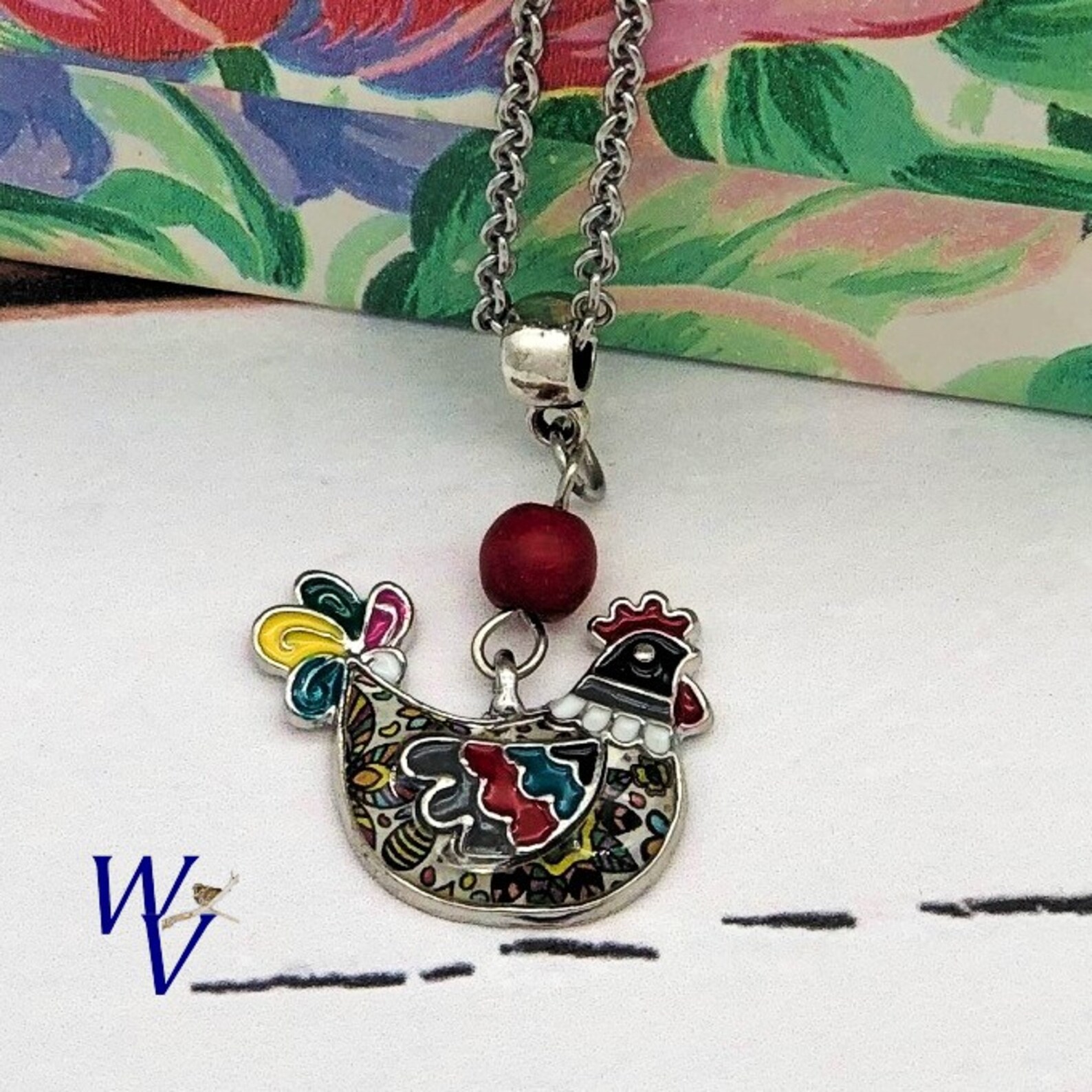 Chicken Charm Necklace for Chicken Lovers Backyard Chickens Etsy