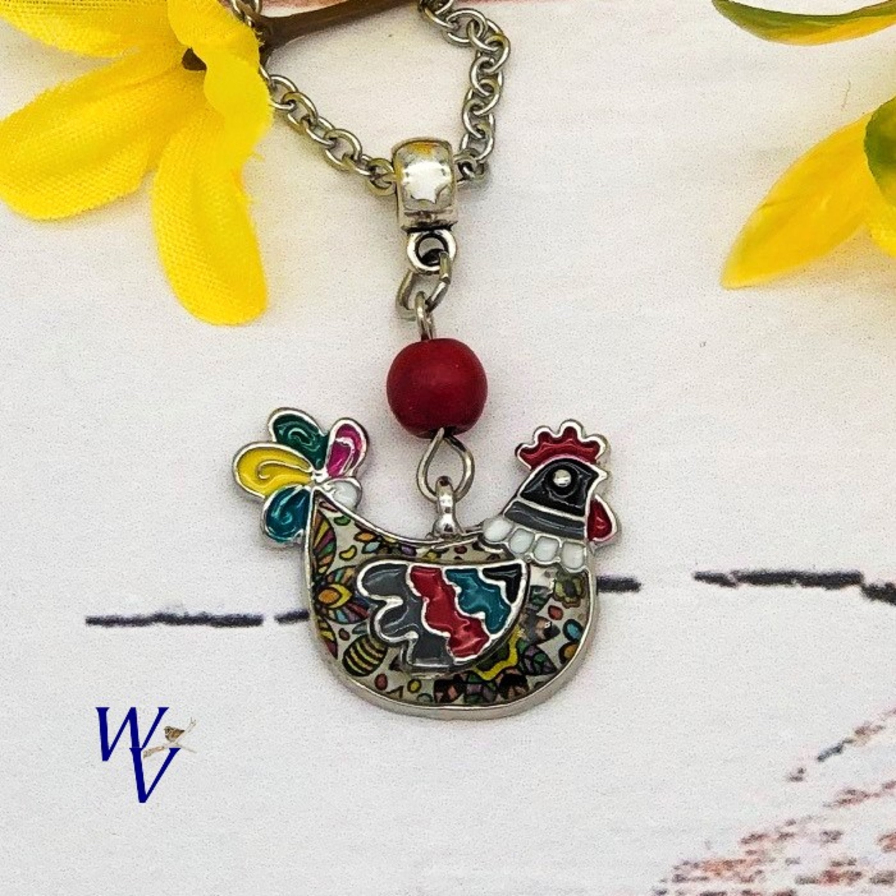 Chicken Charm Necklace for Chicken Lovers Backyard Chickens Etsy