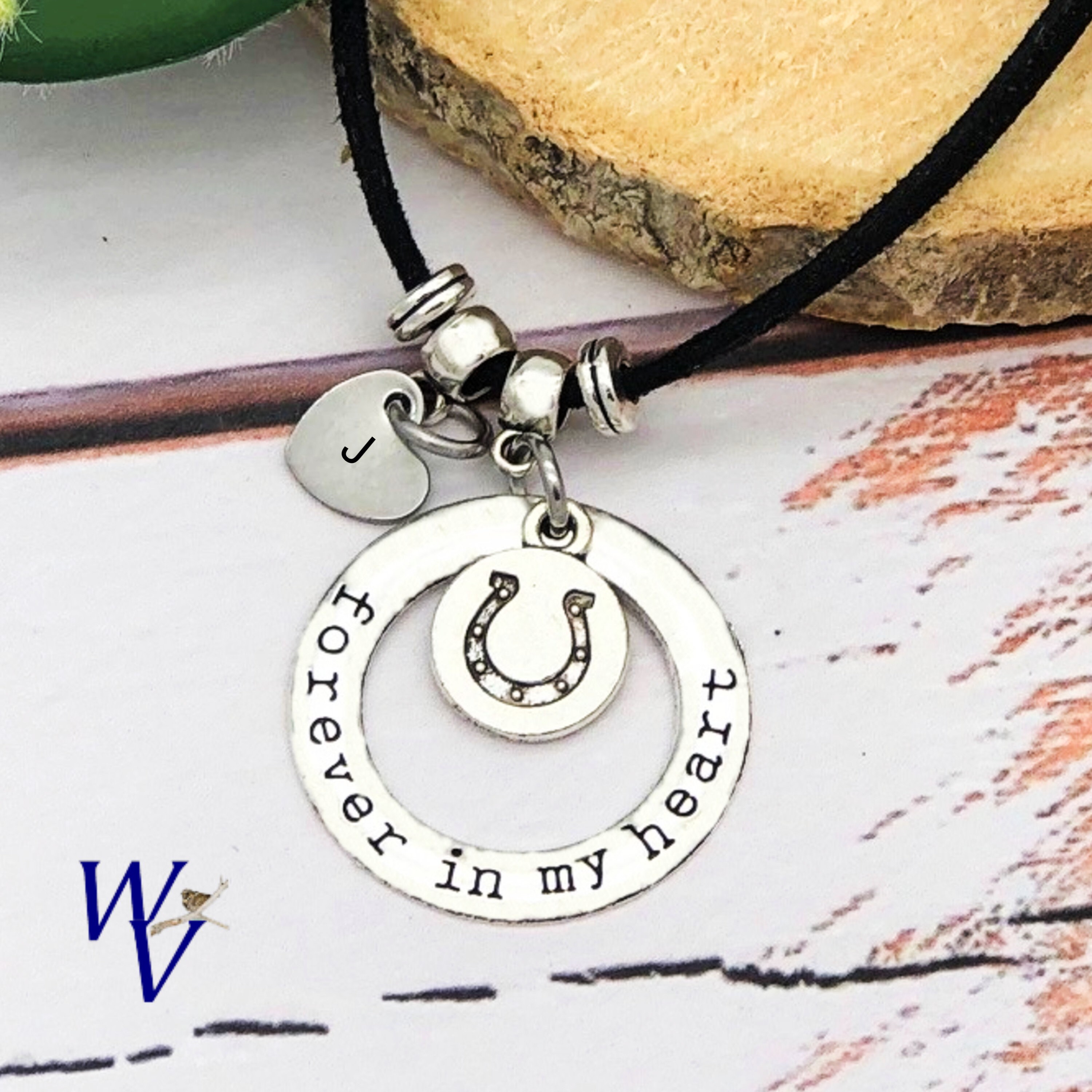 Personalized Horse Memorial Necklace Personalized Horse Etsy