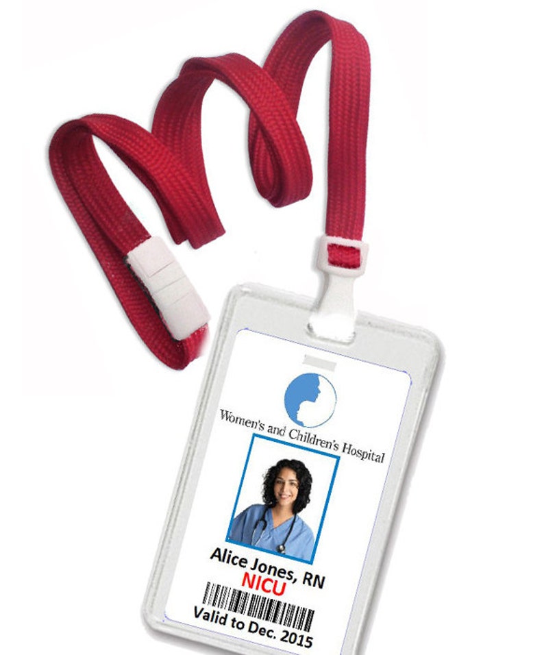 MRI Safe 3/8 Breakaway Lanyard Clear PVC Badge Holder Etsy