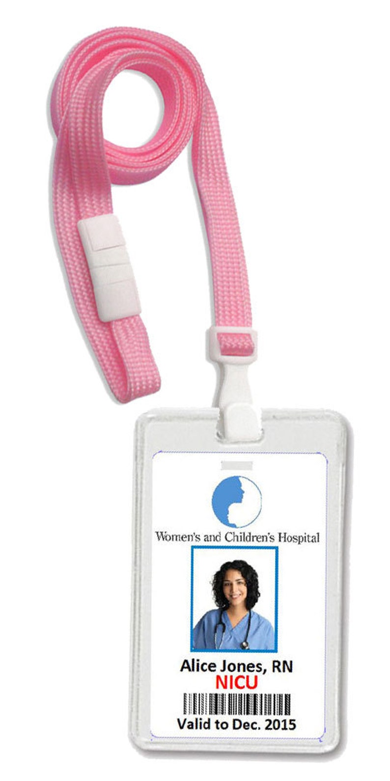 MRI Safe 3/8 Breakaway Lanyard Clear PVC Badge Holder Etsy