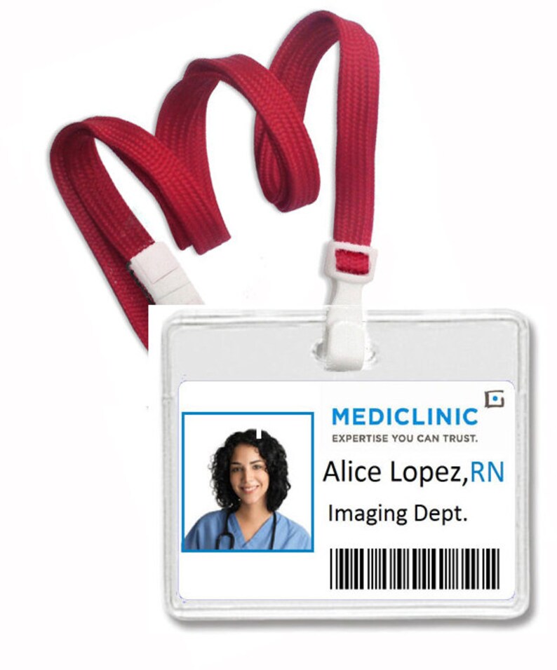 MRI Safe 3/8 Breakaway Lanyard Clear PVC Badge Holder Etsy