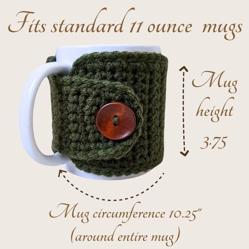 Oatmeal Mug Cozy Coffee Gift Tea Lovers Gift Mug Sweater Anytime Gift Fits 11 or 15 oz Mugs image 4