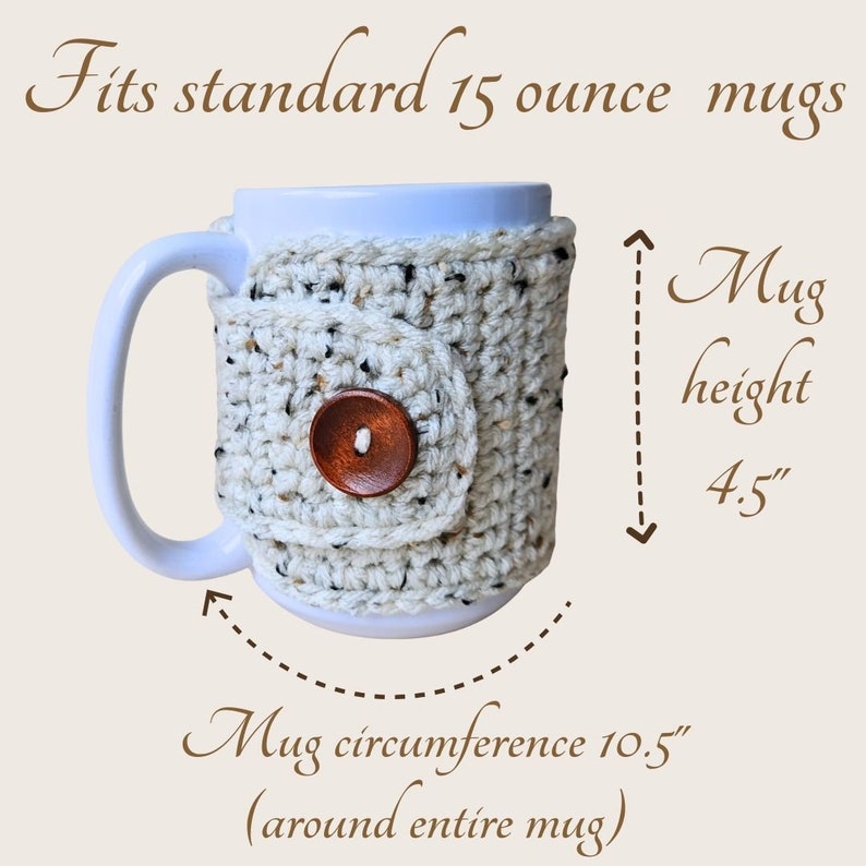 Oatmeal Mug Cozy Coffee Gift Tea Lovers Gift Mug Sweater Anytime Gift Fits 11 or 15 oz Mugs image 5