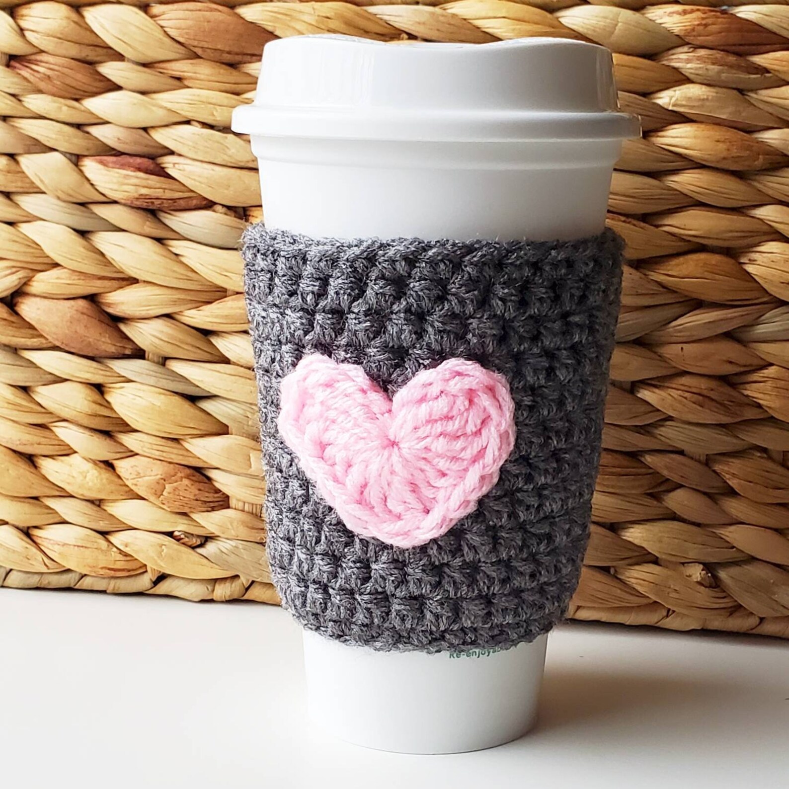 Valentines Day Reusable Cup Sleeve for Hot Drinks 2pc Set Etsy