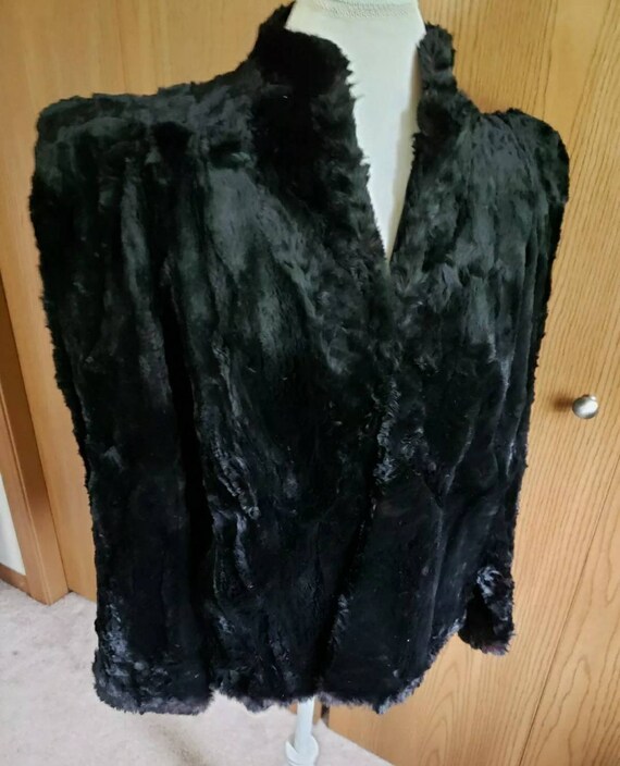 Vintage 1960s 1970s Lincoln Furs Black Mink or Ra… - image 3