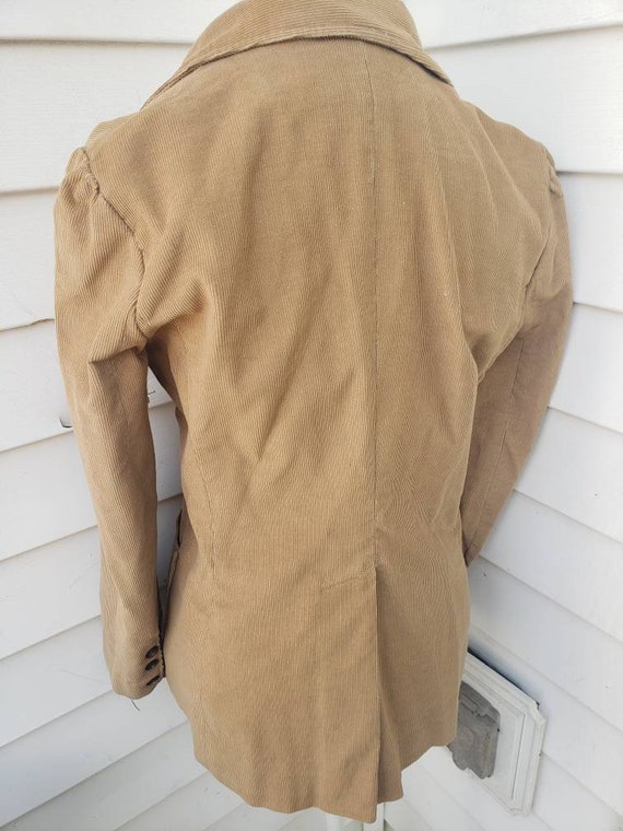 Women's Handmade 1970s Tan Corduroy Blazer Size M - image 5