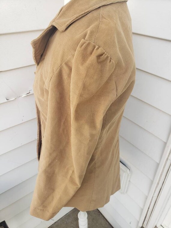 Women's Handmade 1970s Tan Corduroy Blazer Size M - image 4