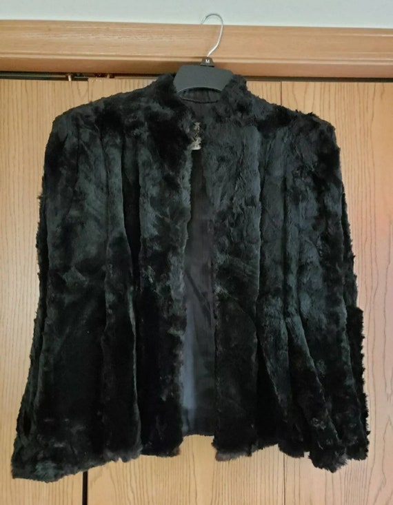 Vintage 1960s 1970s Lincoln Furs Black Mink or Ra… - image 1