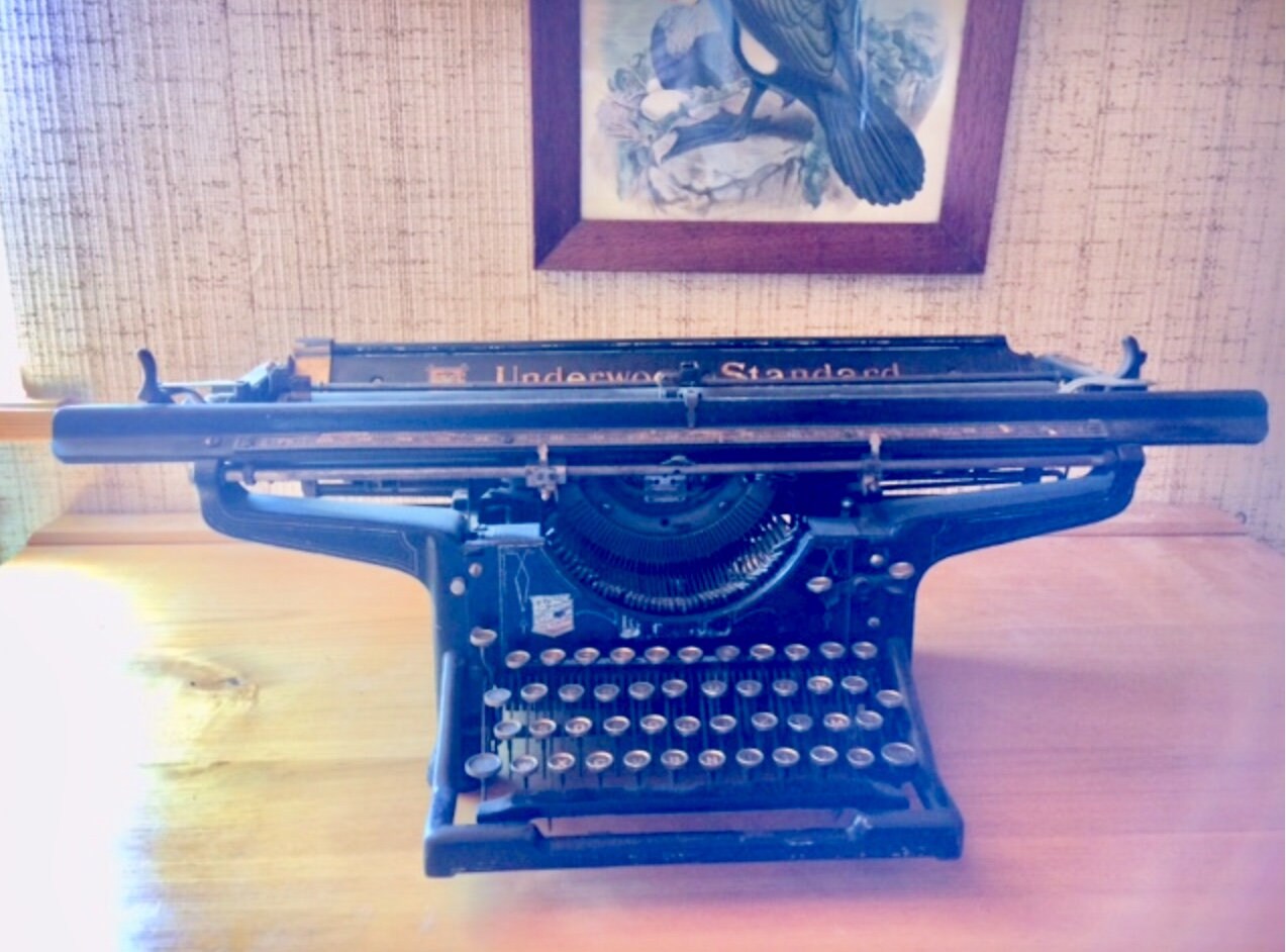 Antique Typewriter Underwood Standard Rare Wide Carriage Etsy
