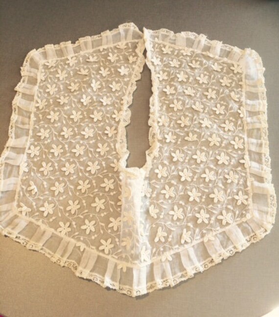 Wedding Dress Collar Circa 1930s, French Organza B