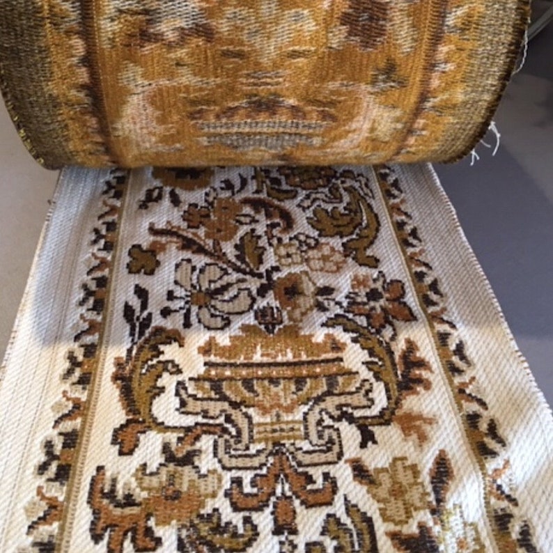 French Wool Weave Wide Trim Carpet or Rug Trim Passementerie Upholstery Wide Trim 20.5 cm Whole Roll For Sale,