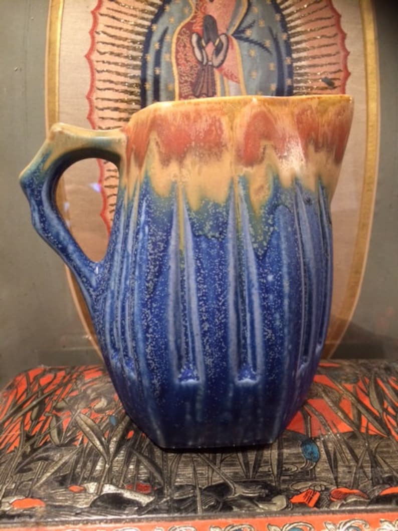 Bar Pitcher Art Deco French Water Jug LAYAWAYS 17.5 cm 1920s Stoneware Signed G Metenier French Vase