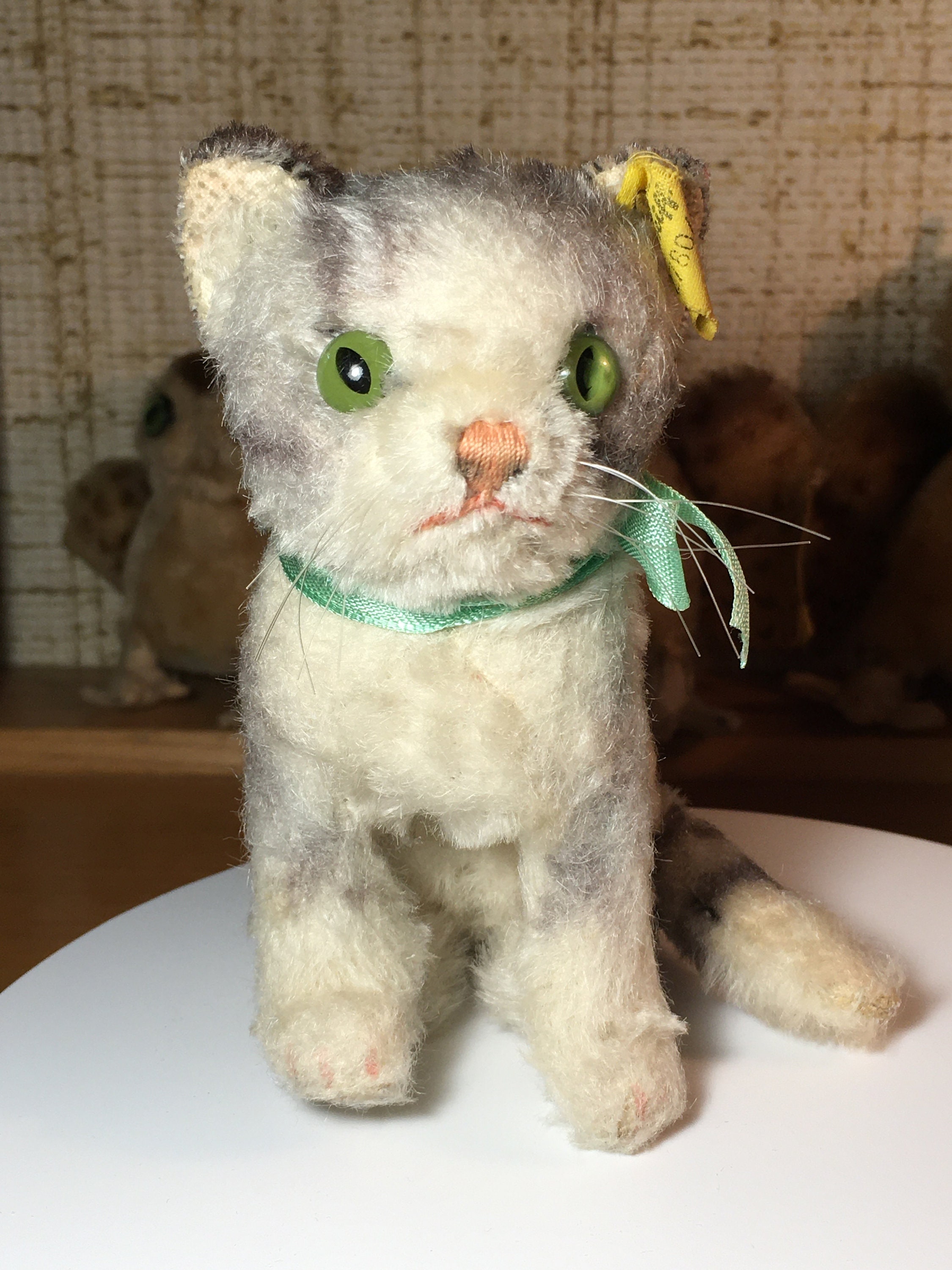 Vintage Miniature Steiff Jointed Kitty Cat