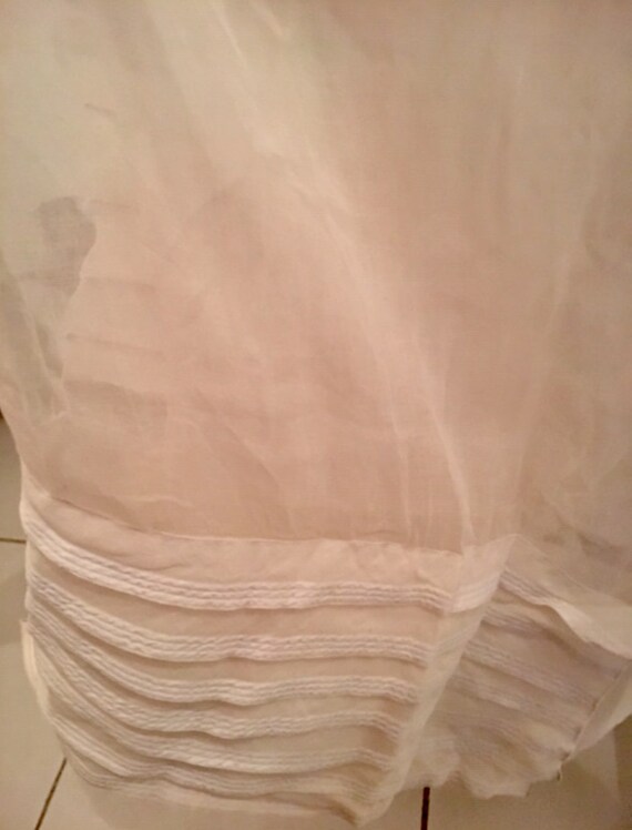 Vintage French Organza Lined Skirt, Organza Materi