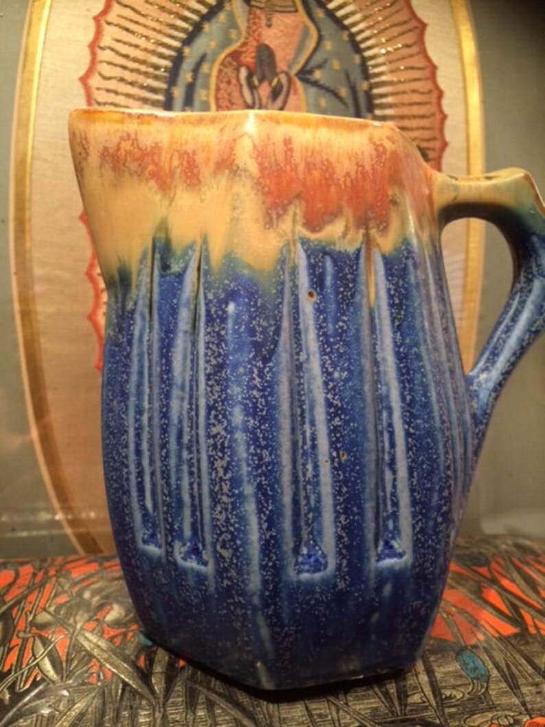 Bar Pitcher Art Deco French Water Jug LAYAWAYS 17.5 cm 1920s Stoneware Signed G Metenier French Vase