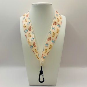 Duffy the Disney Bear, Shellie May & Gelatoni faces Ribbon Lanyard