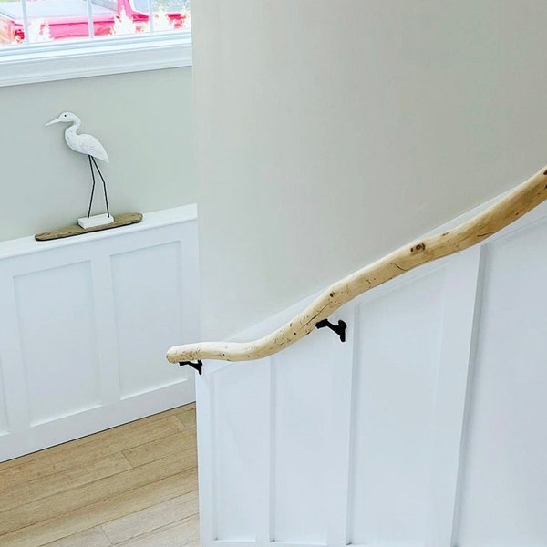 Driftwood Branch Handrail - Branch Railing 2-16 Feet - Wooden Stair Railing - Handrail for Stairs