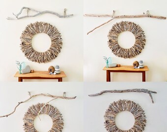 Long Curvy Driftwood Branch For Wall Display - 5-6 FT x 1.5" - 2" - Natural Beach House Decor - Nautical Home - Driftwood for Light Fixture