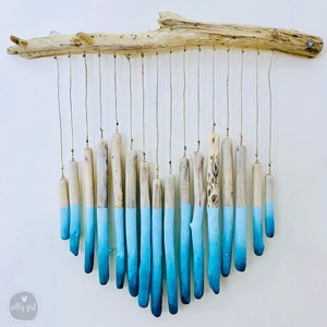 Driftwood Hanging Ombré Heart Wall Decor 16&quot; or 24&quot; - Wedding Gift - Housewarming Gift