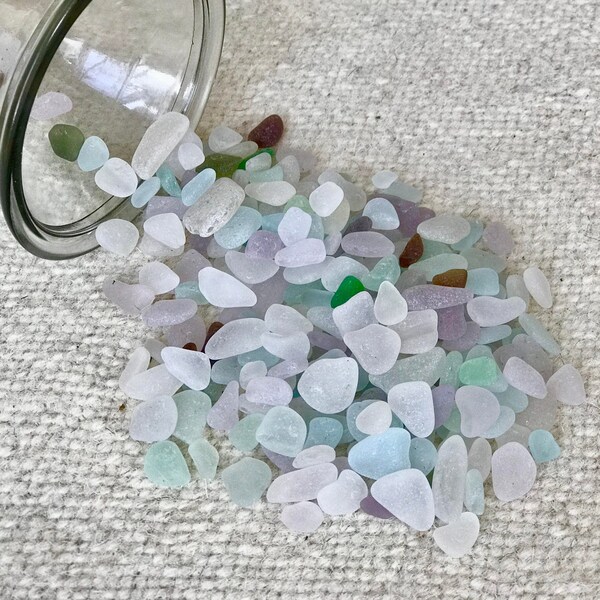 Genuine Sea Glass - 20 Tiny Mermaid Tear Drops - .25-.5" - Sea Glass For Jewelry Making - Maine Beach Glass