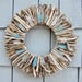 10" Maine Driftwood Wreath with Sea Glass - Beach Decor - Maine Decor - Driftwood Wall Art - Driftwood Art - Beach Decor