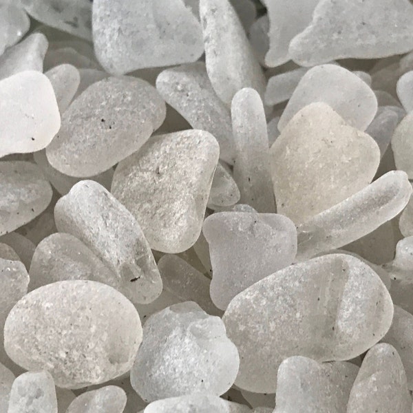 Maine Sea Glass - White Sea Glass - Bulk Lot Sea Glass - 4oz. Maine Sea Glass