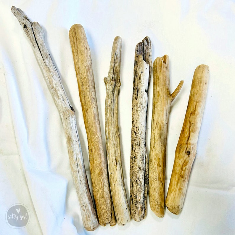 Bâtonnets de bois flotté pour macramé 6 bâtons de bois flotté du Maine de qualité 8-12 x 0,75 Décoration d'intérieur image 3