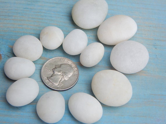 Maine Quartz Beach Stones 5 Pieces Smooth Rounded White Maine Quartz Beach Stones 5 Pieces, Smooth Round White Rocks
