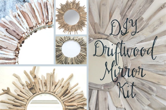 Diy Driftwood Mirror Kit Maine Beach Decor Wall Art