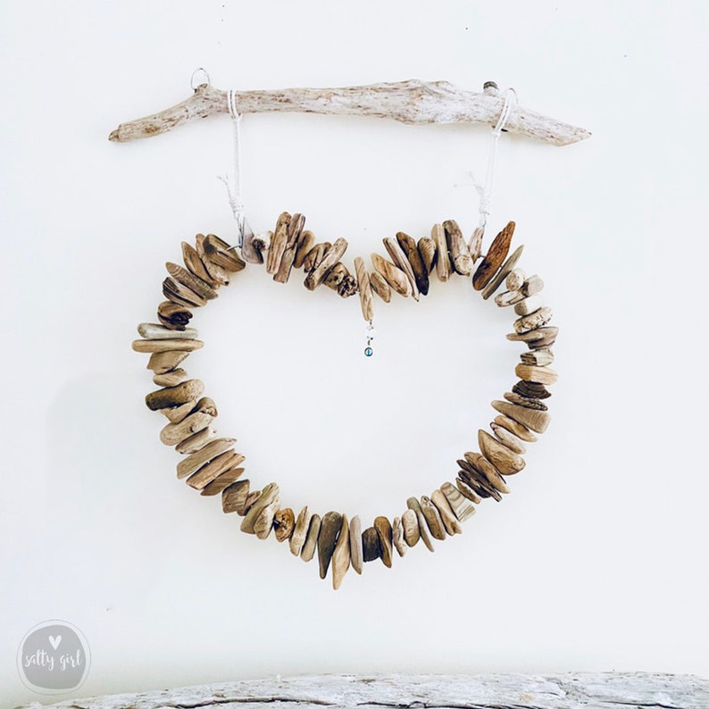 Driftwood Heart Wall Art 24 Driftwood Wall Decor Etsy